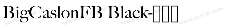 BigCaslonFB Black字体转换